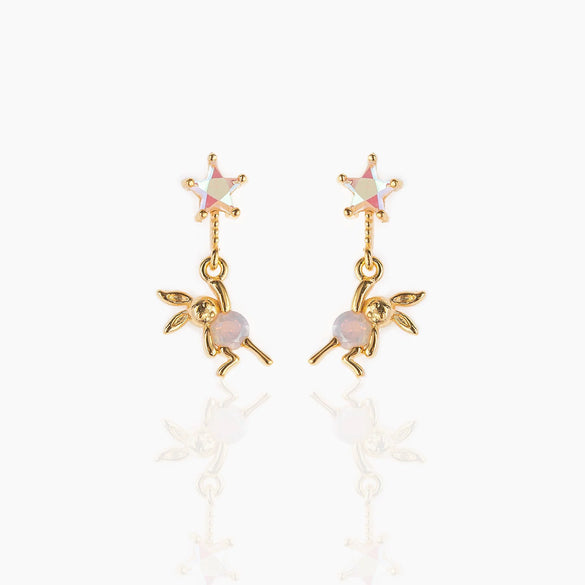 Alloy Geometric Style Electroplated Tassel Bear Cloud Earrings Unisex Jewelry