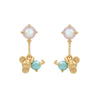 Alloy Geometric Style Electroplated Tassel Bear Cloud Earrings Unisex Jewelry