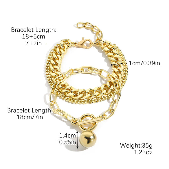 Alloy Geometric Style Electroplated Women's Bracelet