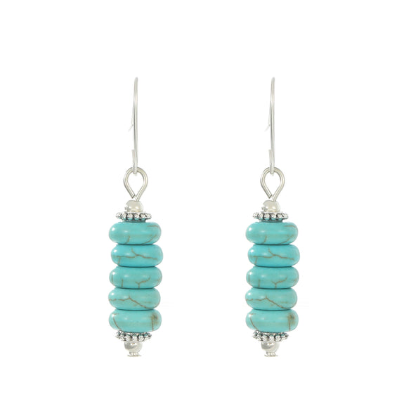 Alloy Geometric Style Pine Stone Turquoise Tassel Women's Earrings