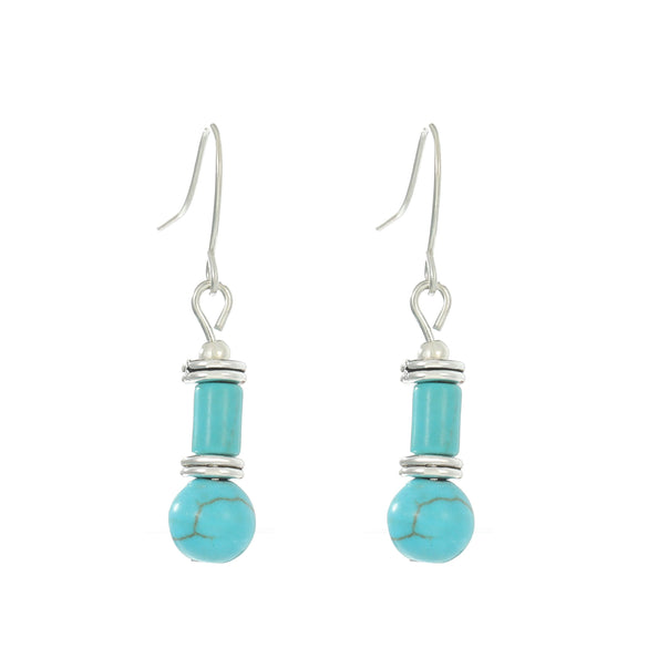 Alloy Geometric Style Pine Stone Turquoise Tassel Women's Earrings
