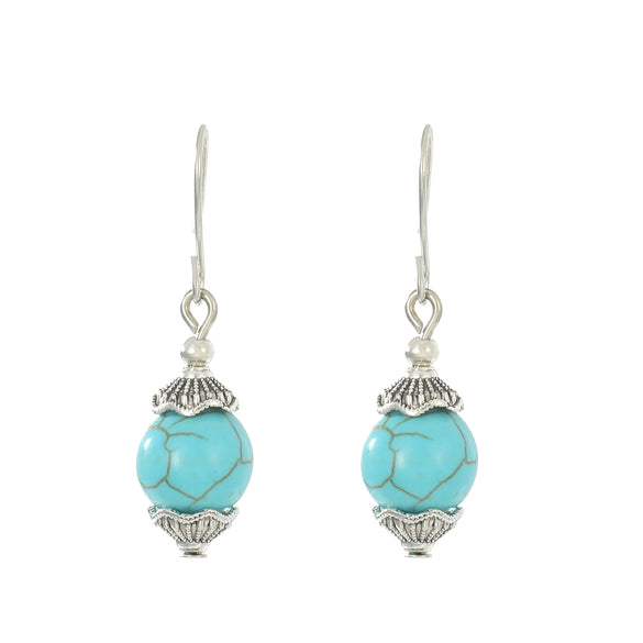 Alloy Geometric Style Pine Stone Turquoise Tassel Women's Earrings