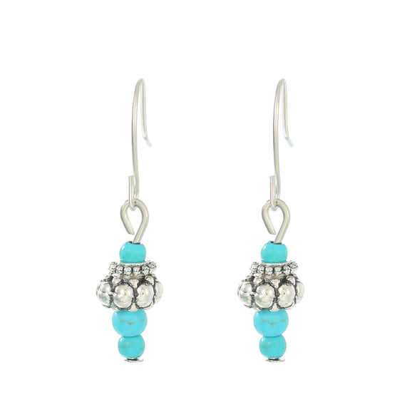 Alloy Geometric Style Pine Stone Turquoise Tassel Women's Earrings