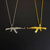 Alloy Geometric Submachine Gun Pendant Jewelry With Electroplating For Men And Women