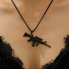 Alloy Geometric Submachine Gun Pendant Jewelry With Electroplating For Men And Women