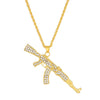Alloy Geometric Submachine Gun Pendant Jewelry With Electroplating For Men And Women
