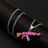 Alloy Geometric Submachine Gun Pendant Jewelry With Electroplating For Men And Women
