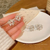 Alloy Geometric Sunflower Pearl Women's Light Luxury Minimalist Electroplating Ear Clip Earrings