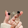 Alloy Geometric Tassel Brooch For Women Electroplated Style Highend Coat Suit Accessories