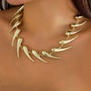 Alloy Geometric Thorn Splicing Water Drop Pendant Necklace For Women Handmade Chain Electroplated