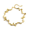 Alloy Geometric Twist Design Electroplated Women's Choker Necklace With Liquid Lava Metal Texture