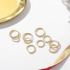 Alloy Geometric Twist Hoop Earrings For Women Minimalist Style Electroplated