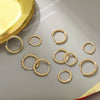 Alloy Geometric Twist Hoop Earrings For Women Minimalist Style Electroplated