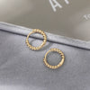 Alloy Geometric Twist Hoop Earrings For Women Minimalist Style Electroplated