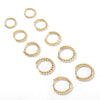 Alloy Geometric Twist Hoop Earrings For Women Minimalist Style Electroplated
