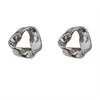 Alloy Geometric Twisted Triangle Ear Studs With Electroplating For Women