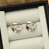 Alloy Geometric Twisted Triangle Ear Studs With Electroplating For Women