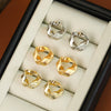 Alloy Geometric Twisted Triangle Ear Studs With Electroplating For Women