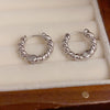 Alloy Geometric Twisted Twist Stud Earrings For Women With Real Gold Electroplating
