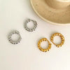 Alloy Geometric Twisted Twist Stud Earrings For Women With Real Gold Electroplating