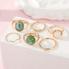 Alloy Geometric Vintage Electroplated Joint Ring For Women