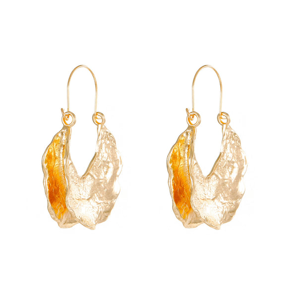 Alloy Geometric Water Drop Earrings For Women With Retro Style And Electroplating Processing