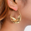 Alloy Geometric Water Drop Earrings For Women With Retro Style And Electroplating Processing