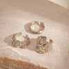 Alloy Geometric Water Drop Pleated Opening Ring Bracelet For Women With Glaze Surface And Electroplating