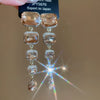 Alloy Geometric Water Drop Tassel Earrings Set With Diamonds For Women