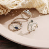 Alloy Geometric Water Drop Zircon Ring For Women Fashionable Highend Temperament Open Ring