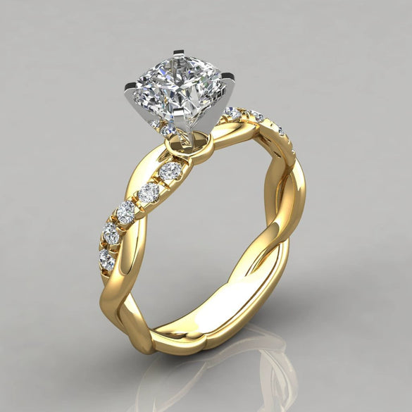 Alloy Geometric Women's Diamond Ring 18K Rose Goldplated Electroplated