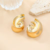 Alloy Geometric Women's Fashion Threaded Metal Jewelry Electroplated Earrings