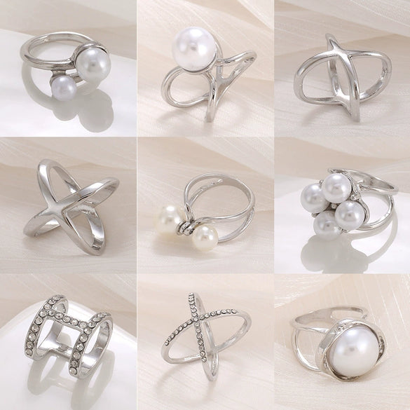 Alloy Geometric Women's Pearl Brooch And Silk Scarf Buckle Electroplated Accessories