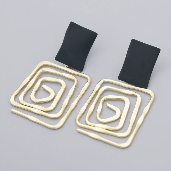 Alloy Geometric Women's Retro Cold Style Electroplated Earrings