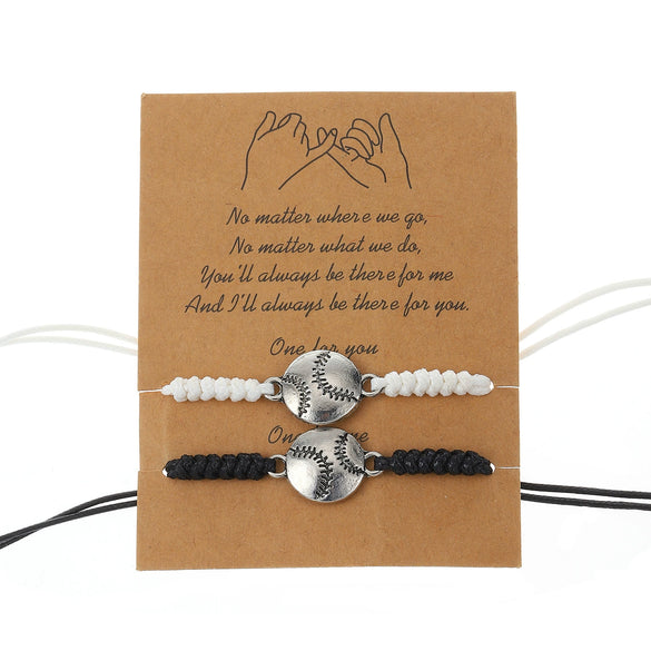 Alloy Geometric Woven Sports Adjustable Couple Bracelet With Electroplating