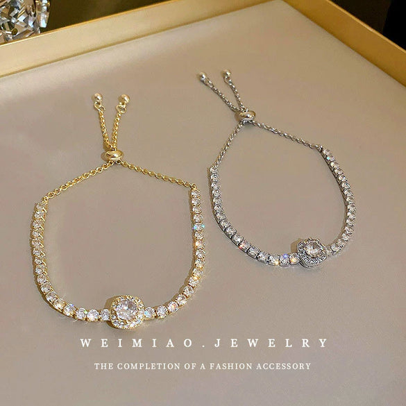 Alloy Geometric Zircon Women's Minimalist Adjustable Bracelet