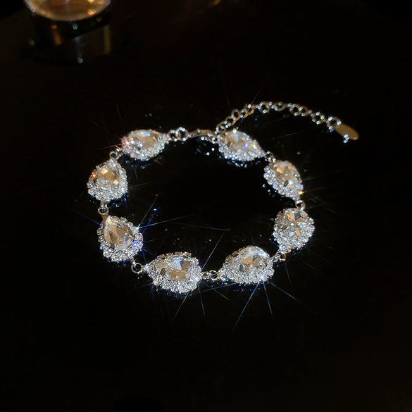 Alloy Geometric Zircon Women's Minimalist Adjustable Bracelet