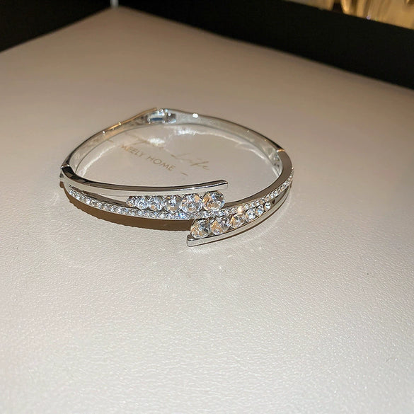 Alloy Geometric Zircon Women's Minimalist Adjustable Bracelet