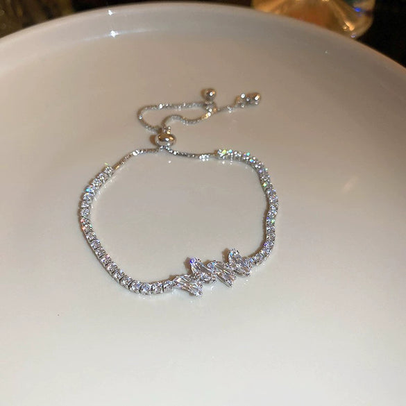 Alloy Geometric Zircon Women's Minimalist Adjustable Bracelet