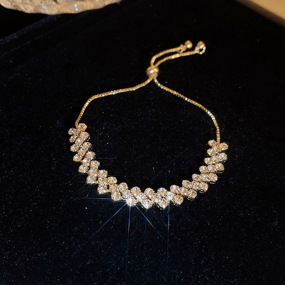 Alloy Geometric Zircon Women's Minimalist Adjustable Bracelet