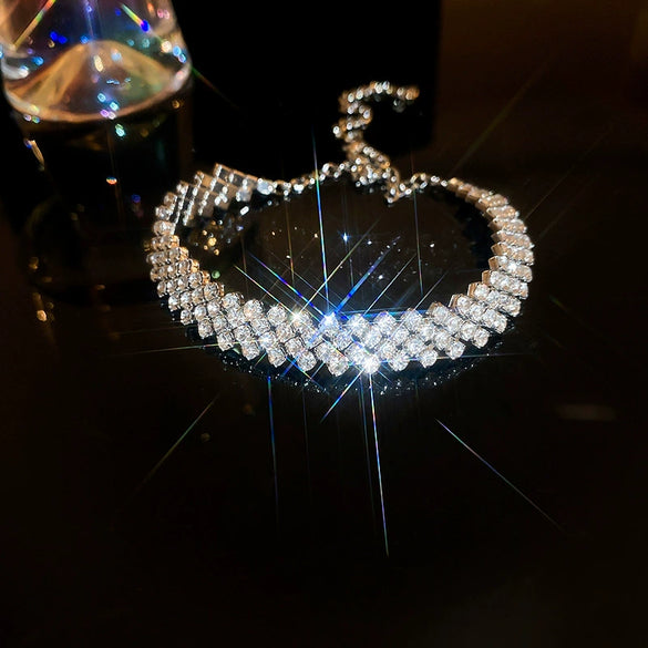 Alloy Geometric Zircon Women's Minimalist Adjustable Bracelet