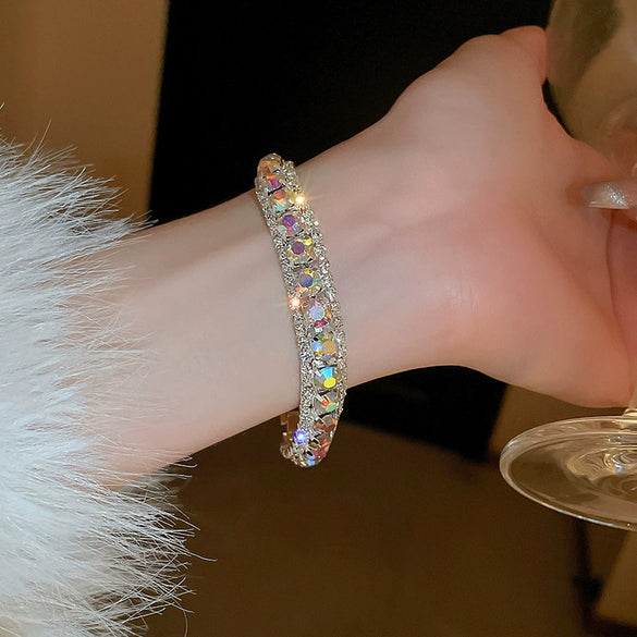 Alloy Geometric Zircon Women's Minimalist Adjustable Bracelet