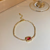 Alloy Geometric Zircon Women's Minimalist Adjustable Bracelet