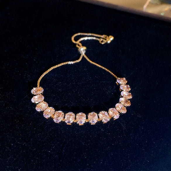 Alloy Geometric Zircon Women's Minimalist Adjustable Bracelet