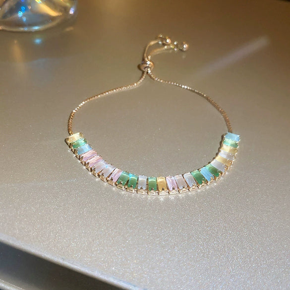 Alloy Geometric Zircon Women's Minimalist Adjustable Bracelet