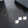 Alloy Ghost Pattern Jewelry Electroplated Earrings And Necklace