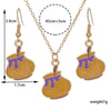 Alloy Ghost Pattern Jewelry Electroplated Earrings And Necklace