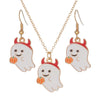 Alloy Ghost Pattern Jewelry Electroplated Earrings And Necklace