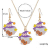 Alloy Ghost Pattern Jewelry Electroplated Earrings And Necklace