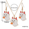 Alloy Ghost Pattern Jewelry Electroplated Earrings And Necklace